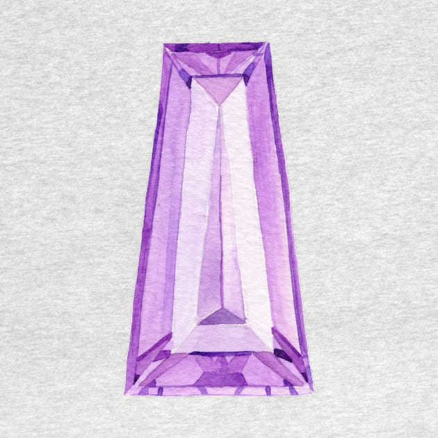 Tapered Baguette Amethyst by Elizabeth Weglein Art